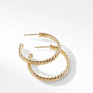 Cablespira® Hoop Earrings in 18K Yellow Gold 1”